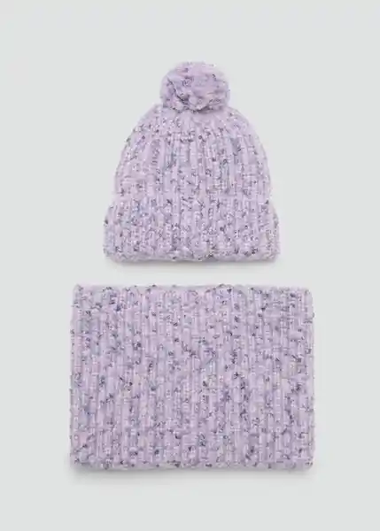 Gorro Malva Lila Talla 96 Niñas Mango
