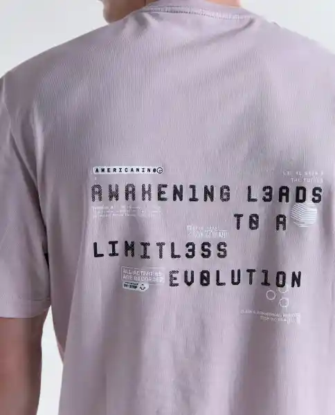 Camiseta Hombre Rosado Talla M 849G000_ROS152706 Americanino