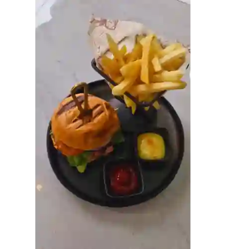 Hamburguesa Hawaiana+acompañamiento +gas