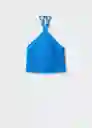 Top Surf Azul Talla M Mujer Mango