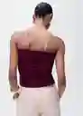 Top Julito Granate Talla M Mujer Mango