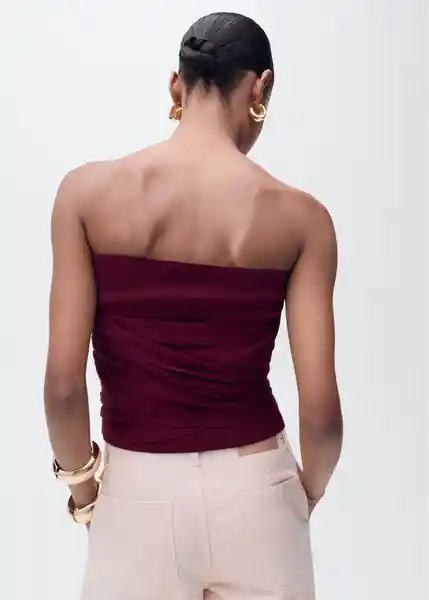 Top Julito Granate Talla M Mujer Mango