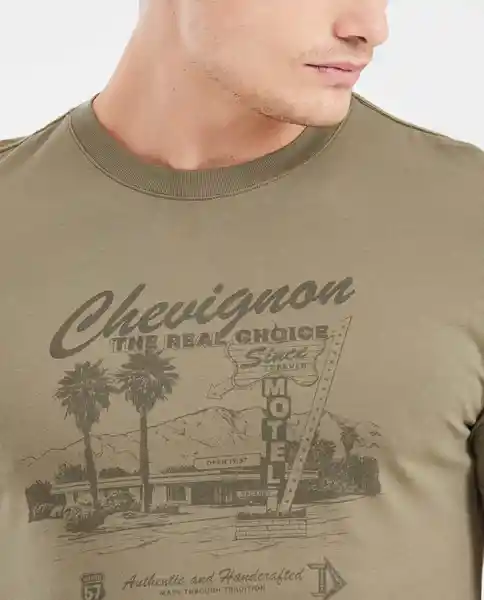 Camiseta Motel Graphic Verde Cerro Oscuro T M Chevignon