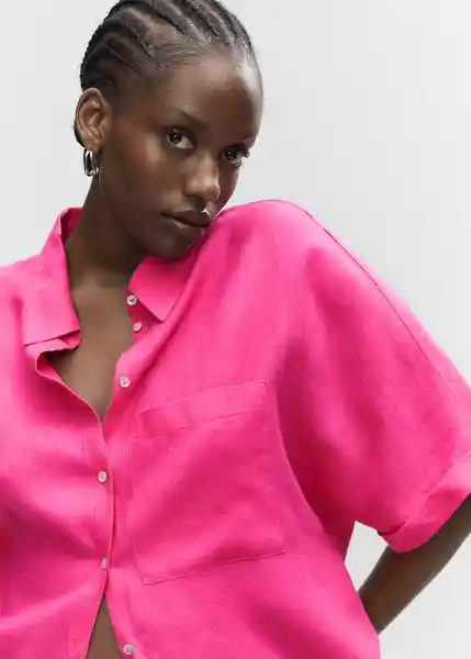 Camisa Pai Fucsia Talla 18 Mujer Mango