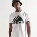 Superdry Camiseta Mountain Sport Mono Tee Blanco Talla XL