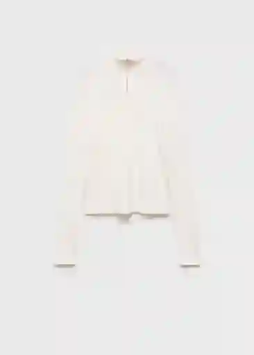 Sudadera Pointel Off White Talla M Mujer Mango