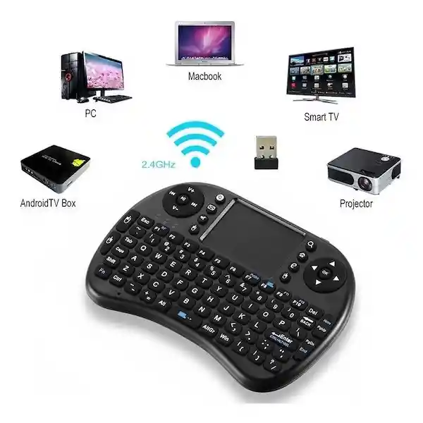 Backlit Teclado Mini Inalámbrico Touchpad Smart tv