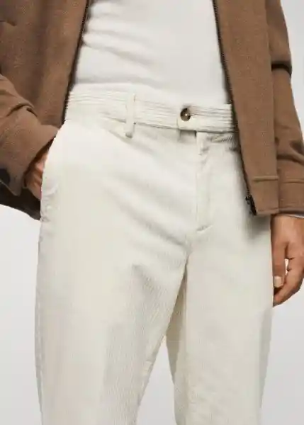 Pantalón Pompeia Offwhite Talla 46 Hombre Mango