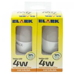 Clark Set 2 Bombillos Luz Cálida Tipo Vela