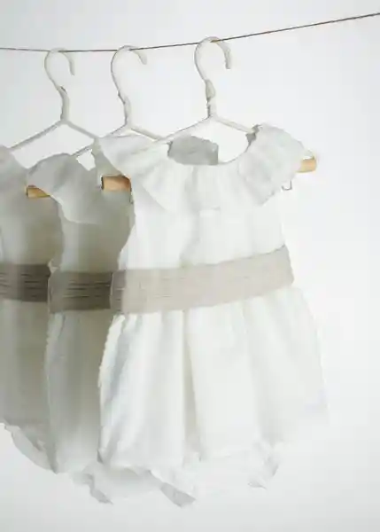 Vestido Carolina Offwhite Talla 66 Niños Mango