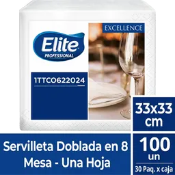 Elite Servilleta Excellence 33 x 33 Blanco