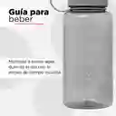 Botella de Plástico de Agua Fría con Asa Cool Gris Miniso 