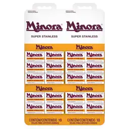 Minora Hojas para Afeitar en Lamina Doble Filo