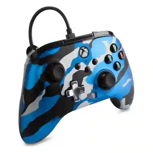 Power A Control Alámbrico Para Xbox One Azul Camuflado