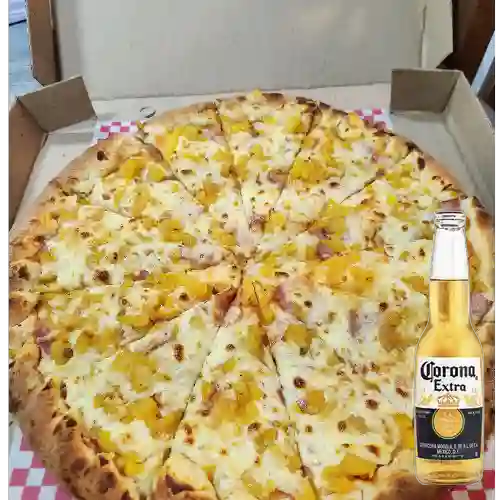 Combo Pizza Hawaiana + Corona 350 ml