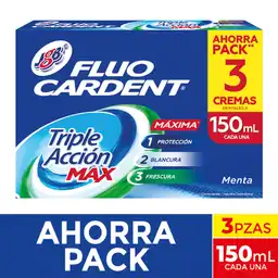 Fluocardent Crema Dental Prevención Caries 75 mL x 3 Und