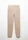 Pantalón Tempoli Mujer Piedra Talla S Mango