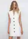 Vestido Jeane Offwhite Talla 18 Mujer Mango