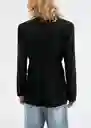 Blazer Americana Bruno Negro Talla M Mujer Mango