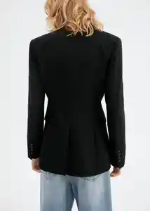 Blazer Americana Bruno Negro Talla M Mujer Mango
