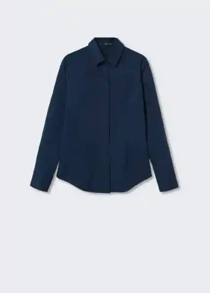 Camisa Sofia Navy Talla L Mujer Mango