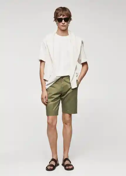 Bermuda Gracia-H Khaki Talla 42 Hombre Mango