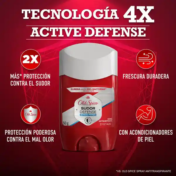 Desodorante Antitranspirante Hombre Old Spice Barra Extreme Protect 50 g