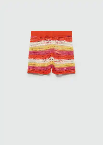 Short Mias Naranja Talla L Mujer Mango