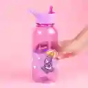Vaso Plástico Con Pitillo y Funda Bears Púrpura 1000 mL Miniso