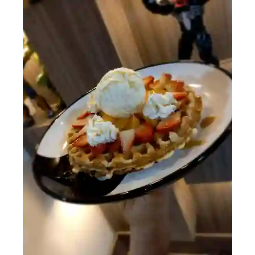 Waffle Pasión de Durazno