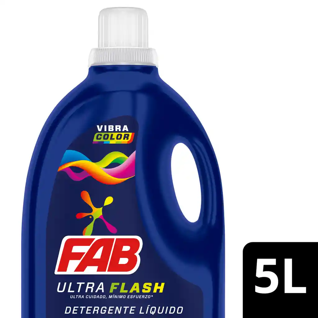 Fab Detergente Ultra Flash Líquido Vibra Color