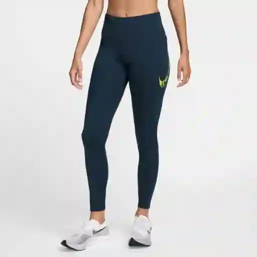 Nike Pantalón W Fast mr 7/8 Tight sw Azul Para Mujer Talla S