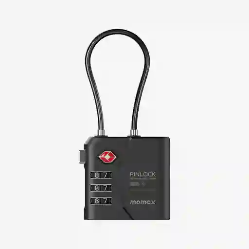 Momax Candado de Viaje Con Localizador Negro