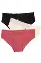 Lili Pink Panty Hipster Negro Marfil Terracota XL Ref.345