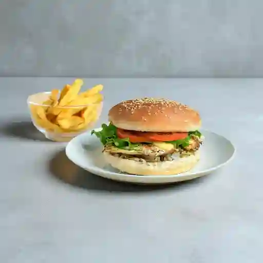 Hamburguesa Sencilla Pollo Callegera Clásica