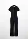 Enterizo Mono Iggy Tejano Negro Talla XS Mujer Mango