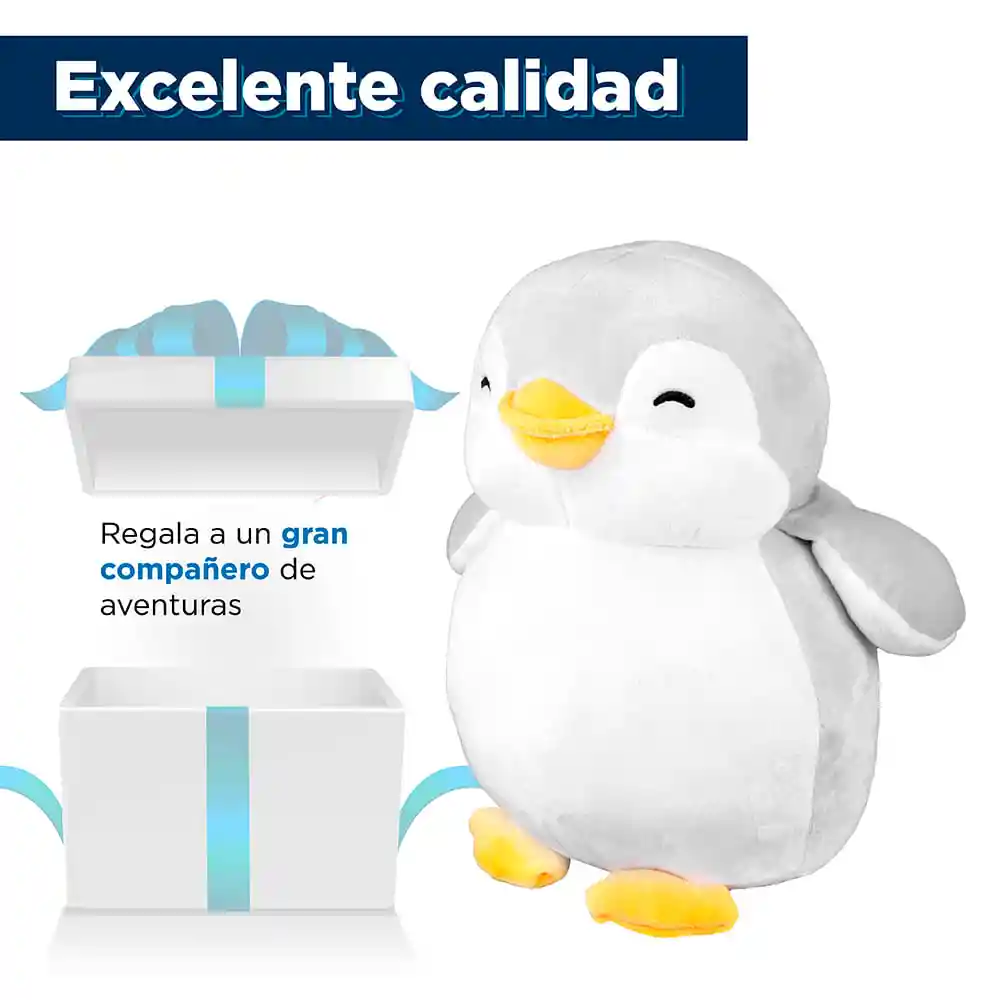 Miniso Peluche De Pingüino, Gris