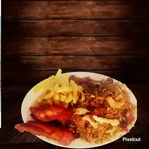 Arroz chino personal con costillas