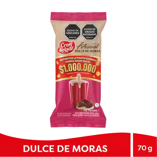 Crem Helado Artesanal Mora Leche Condensada 70 g