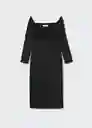 Vestido Amy-L Negro Talla L Mujer Mango