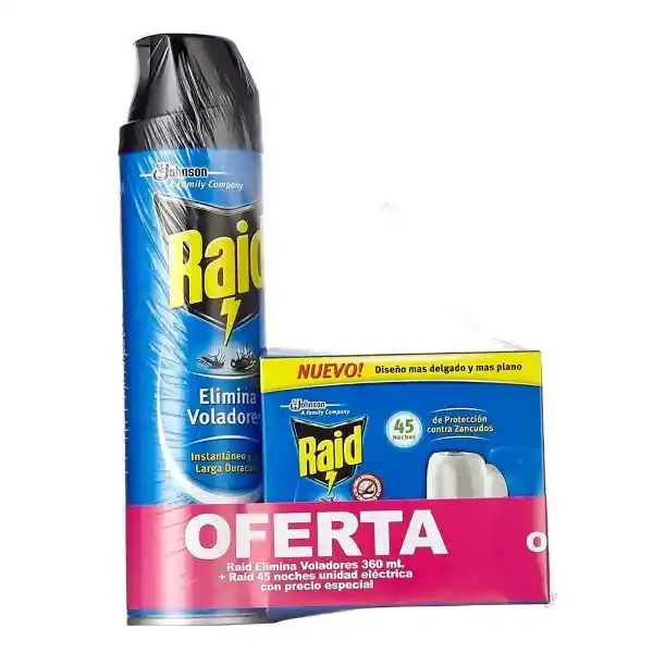 Raid Insecticida + Insecticida 45 Noche Eléctrico