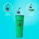 Vaso Acero Doble Pared Pitillo Creeper Minecraft Verde Miniso