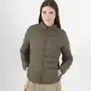 Chaqueta Cuello Alto Manga Larga Café Talla L 726184