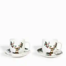 Set Pocillo y Plato Navidad Silvestre Ambiente Gourmet