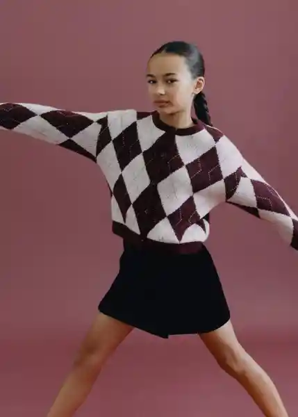 Short Petra Negro Talla 12 Niñas Mango