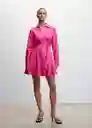 Vestido Naza-L Rosa Talla M Mujer Mango