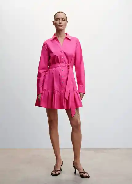 Vestido Naza-L Rosa Talla M Mujer Mango