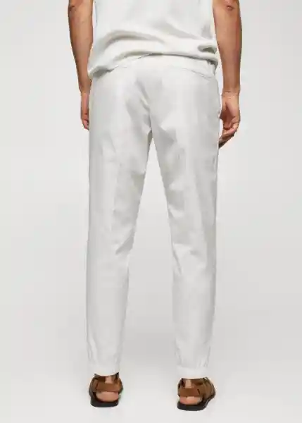 Pantalón Trevi Blanco Talla 44 Hombre Mango