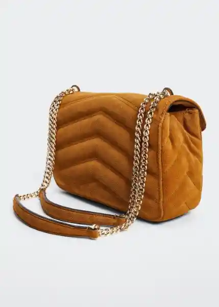 Bolso M Lys Camel Talla 99 Mujer Mango