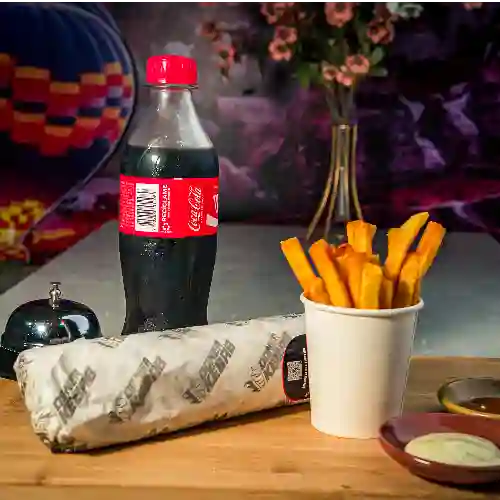 Kebab Sencillo + Papitas y Gaseosa 400ml